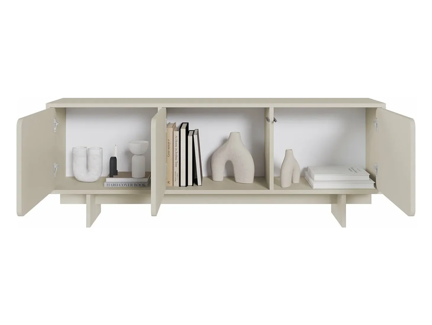Mueble de televisión - 150 cm - gris - WUWU
