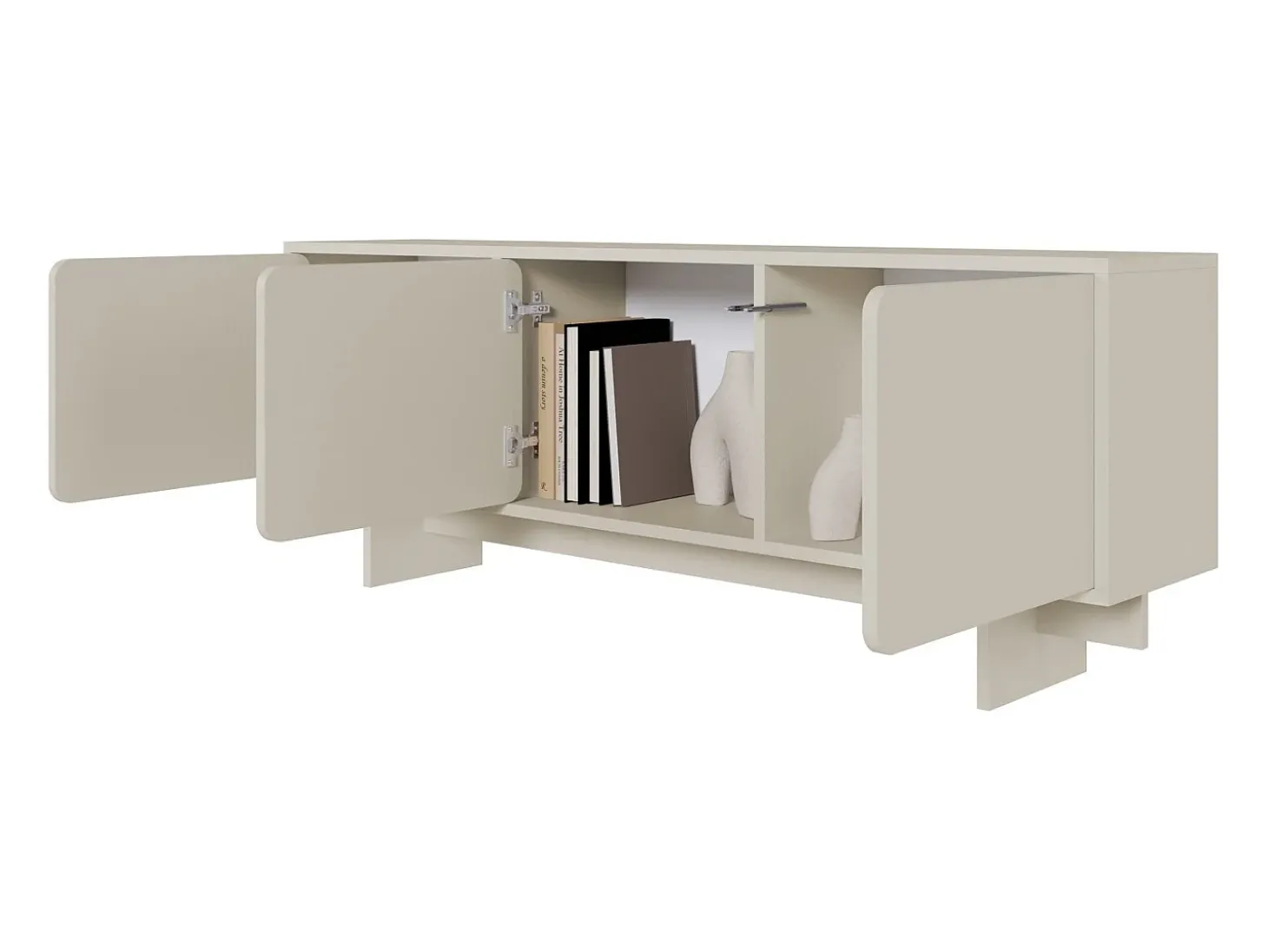 Mueble de televisión - 150 cm - gris - WUWU