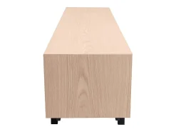 Mueble de televisión acabado en madera de roble y metal negro L200 cm MANNY
