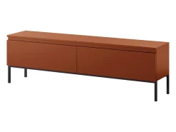 Mueble de TV - 150 cm - efecto ladrillo con patas negras - BEMMI