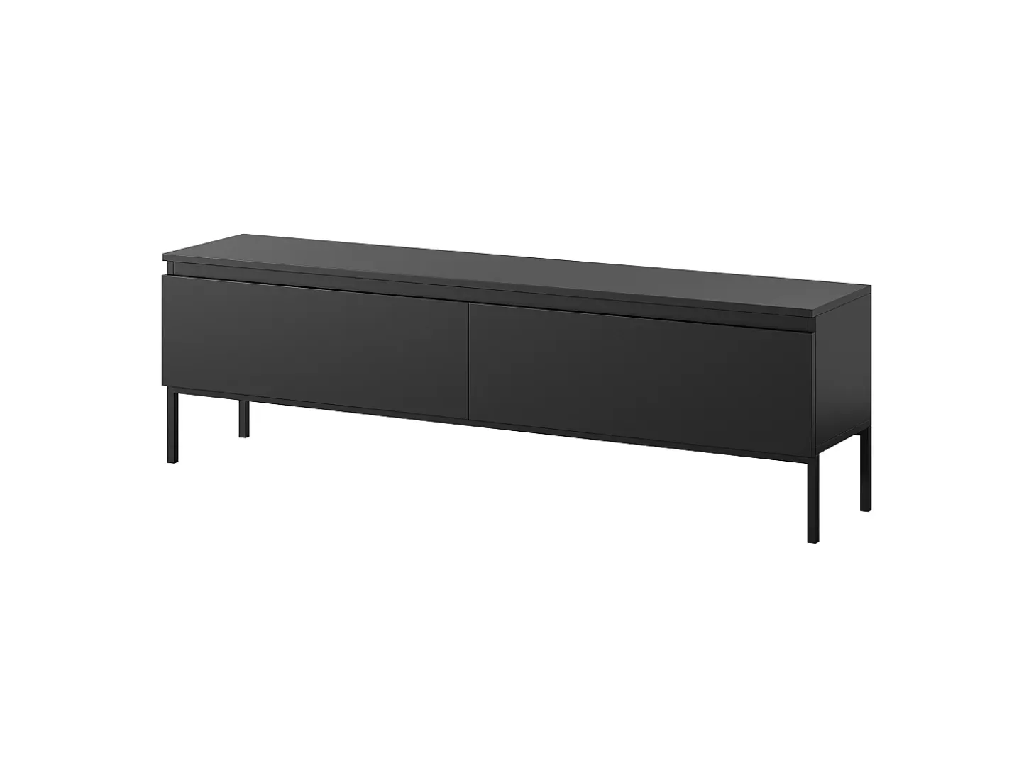 Mueble de TV - 150 cm - negro con patas negras - BEMMI