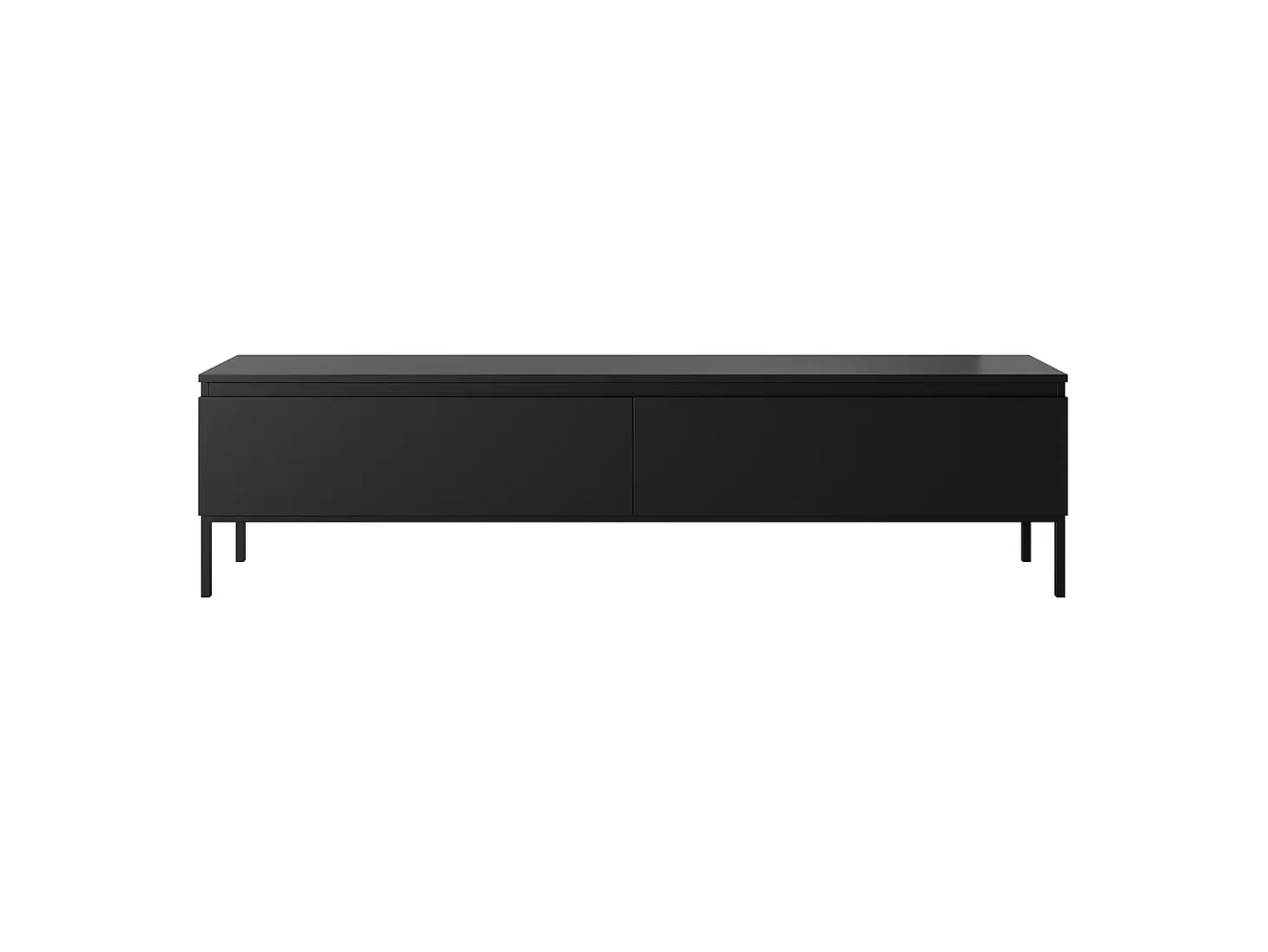 Mueble de TV - 175 cm - negro con patas negras - BEMMI