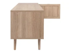 Mueble de TV 2 puertas 150 cm - Impresión efecto ratán