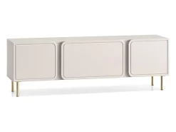 Mueble de TV 2 puertas con abatible – beige cachemira – 160 cm – LOPPA