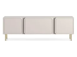 Mueble de TV 2 puertas con abatible – beige cachemira – 160 cm – LOPPA