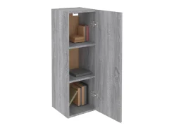 Mueble de TV 2 uds madera ingeniería gris Sonoma 30,5x30x90 cm
