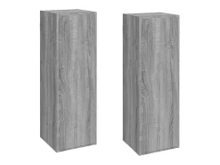 Mueble de TV 2 uds madera ingeniería gris Sonoma 30,5x30x90 cm