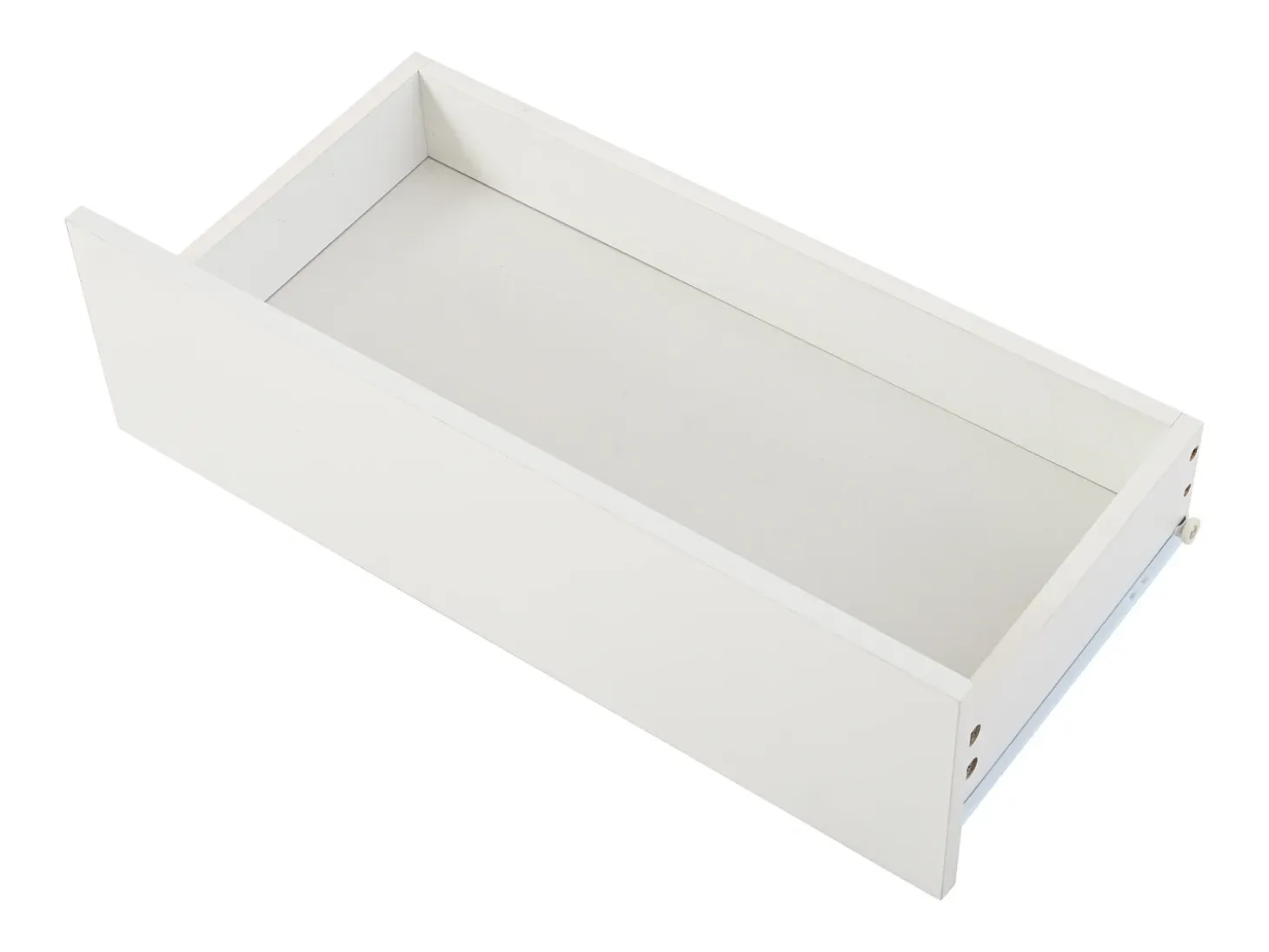 Mueble de TV blanco con tres cajones de almacenamiento y detalles dorados - para salas de estar y oficinas