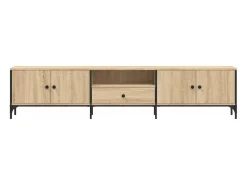 Mueble de TV cajón madera ingeniería roble Sonoma 200x25x44 cm