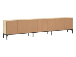 Mueble de TV cajón madera ingeniería roble Sonoma 200x25x44 cm