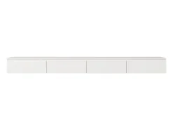Mueble de TV colgante con 4 puertas abatibles – 300 cm – blanco – BEMMI