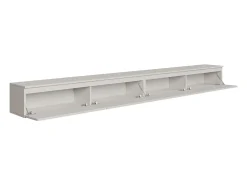 Mueble de TV colgante con 4 puertas abatibles – 300 cm – blanco – BEMMI