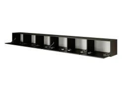 Mueble de TV colgante con 6 puertas abatibles – 300 cm – negro – FRAMME