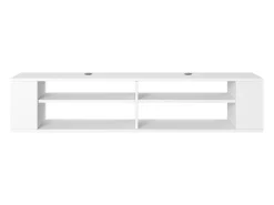 Mueble de TV con 4 compartimentos - Blanco - 140 cm - WALL