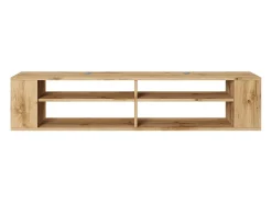 Mueble de TV con 4 compartimentos - Imitación roble - 140 cm - WALL