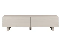 Mueble de TV con 2 puertas, 180 cm, en MDF - Beige - LUDIMA