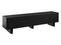 Mueble de TV con 2 puertas, 180 cm, en MDF - Negro - LUDIMA