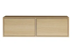 Mueble de TV con 2 puertas – acabado roble – 100 cm – FRAMME