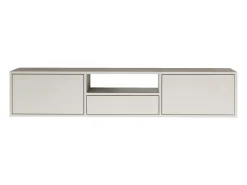 Mueble de TV con 3 puertas y un estante – blanco – 150 cm – FRAMME