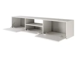 Mueble de TV con 3 puertas y un estante – blanco – 150 cm – FRAMME