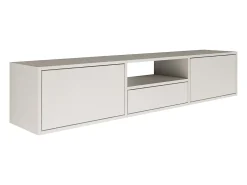 Mueble de TV con 3 puertas y un estante – blanco – 150 cm – FRAMME