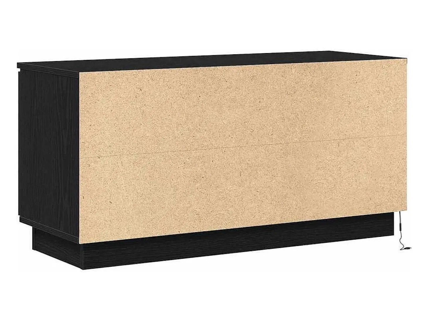 Mueble de TV con LED Roble negro 100 x 38 x 49 cm
