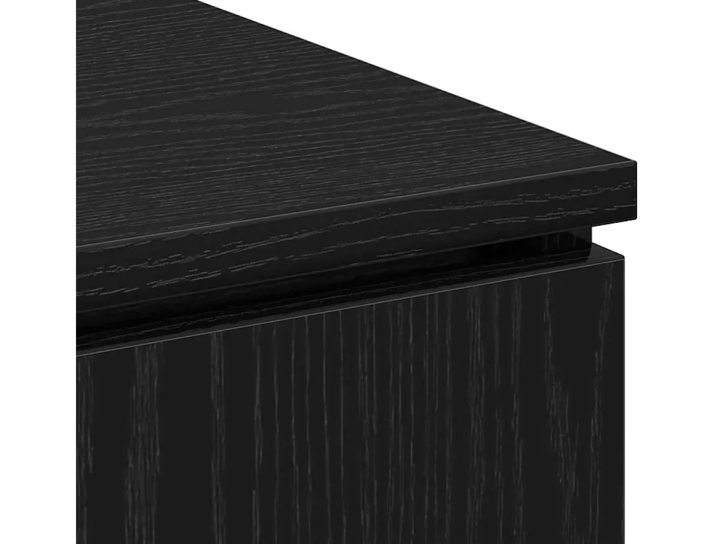 Mueble de TV con LED Roble negro 100 x 38 x 49 cm