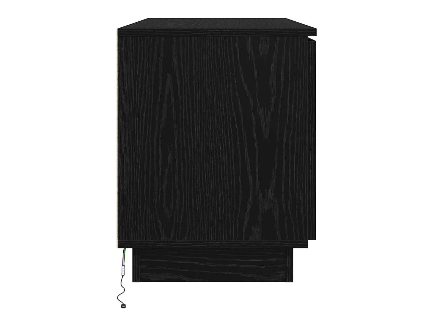 Mueble de TV con LED Roble negro 100 x 38 x 49 cm