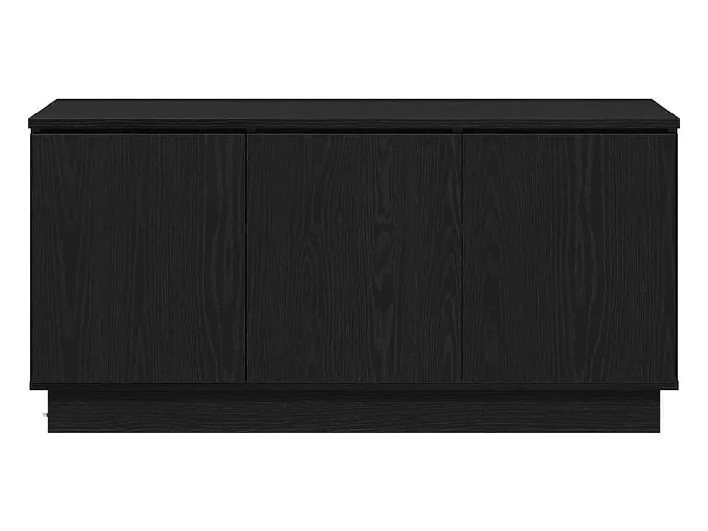 Mueble de TV con LED Roble negro 100 x 38 x 49 cm