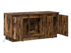 Mueble de TV con LED Roble ahumado 100 x 38 x 49 cm