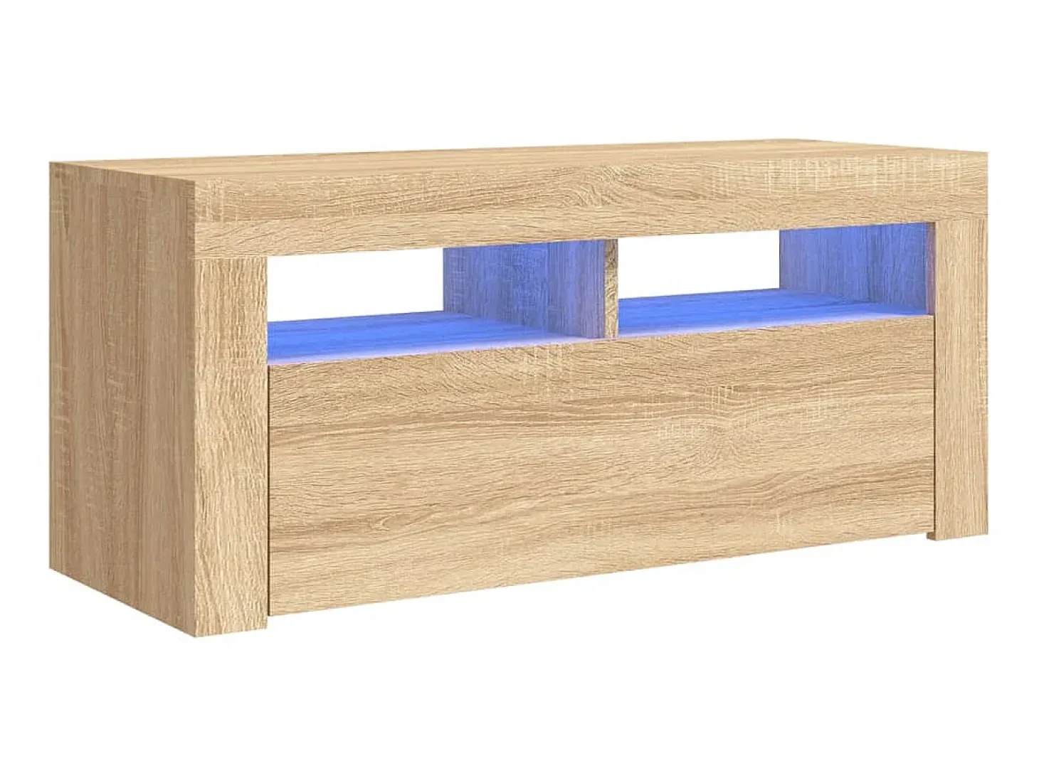 Mueble de TV con luces LED roble Sonoma 90x35x40 cm ES90090