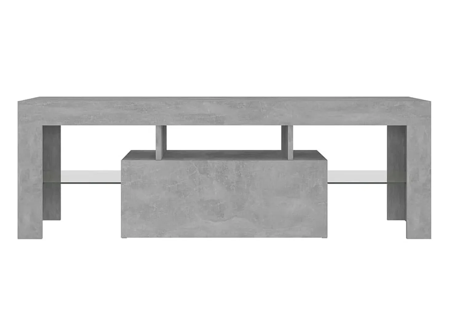 Mueble de TV con luces LED gris hormigón 120x35x40 cm