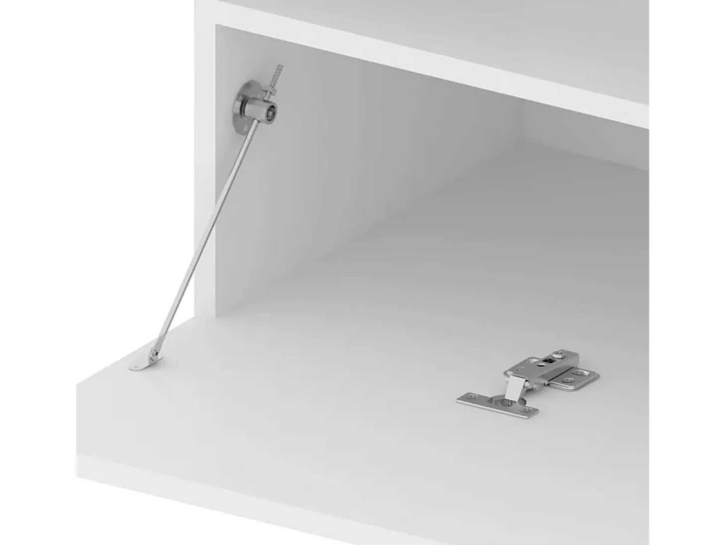 Mueble de TV con luces LED blanco brillante 75x35x40 cm