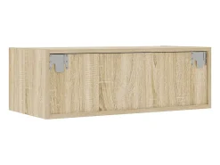 Mueble de TV con luces LED roble sonoma 75x35,5x25 cm