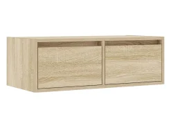Mueble de TV con luces LED roble sonoma 75x35,5x25 cm