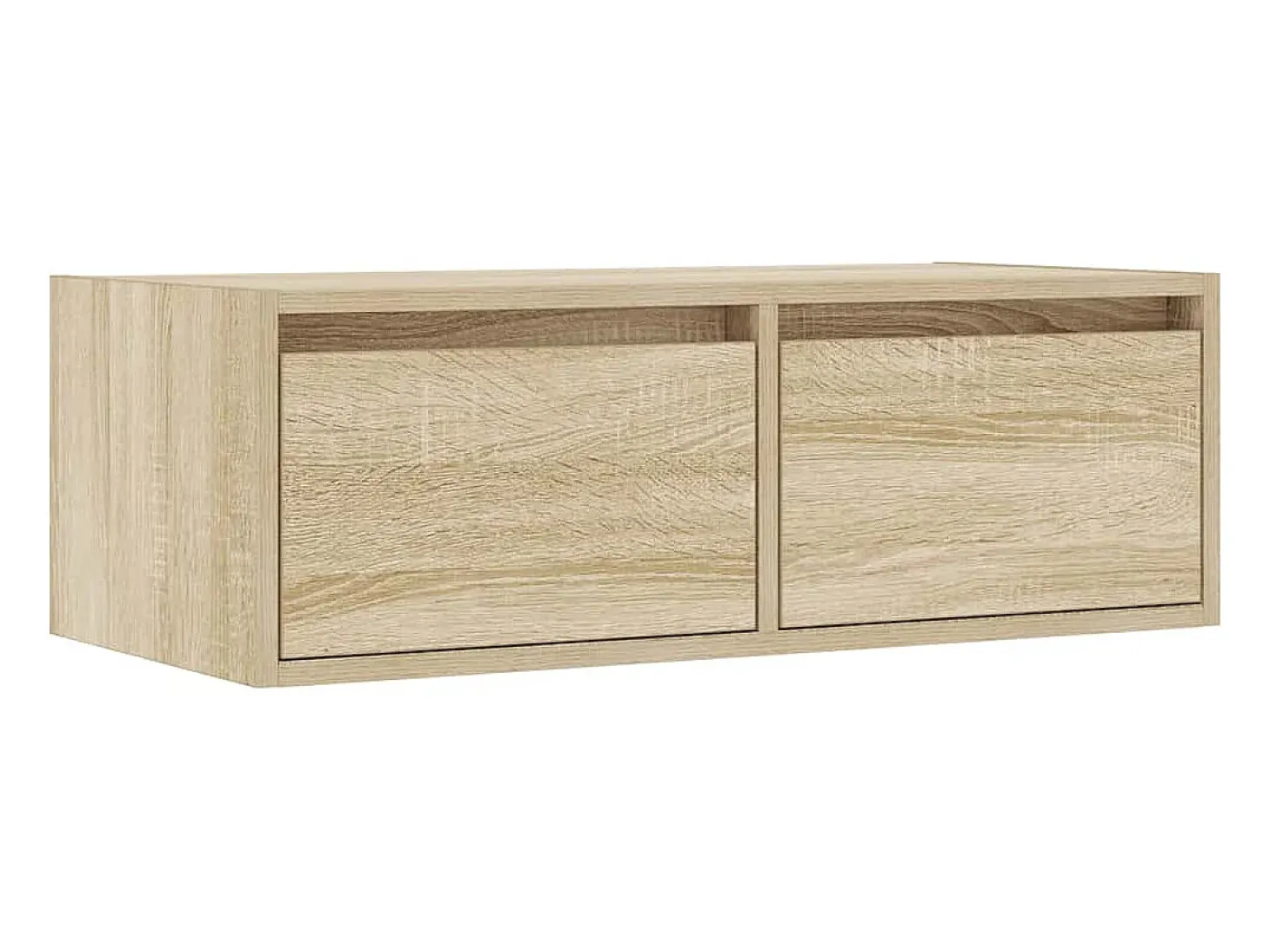 Mueble de TV con luces LED roble sonoma 75x35,5x25 cm