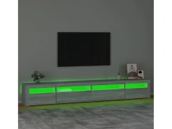 Mueble de TV con luces LED gris sonoma 270x35x40 cm ES16481