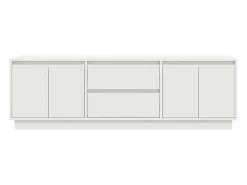 Mueble de TV con luces LED blanco 160,5x41x50 cm