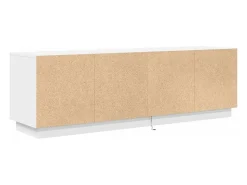 Mueble de TV con luces LED blanco 160,5x41x50 cm