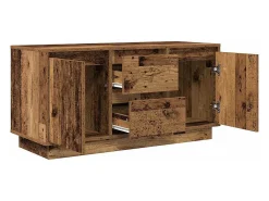 Mueble de TV con luces LED madera vieja 100x41x50 cm