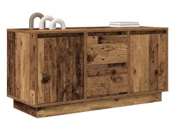 Mueble de TV con luces LED madera vieja 100x41x50 cm