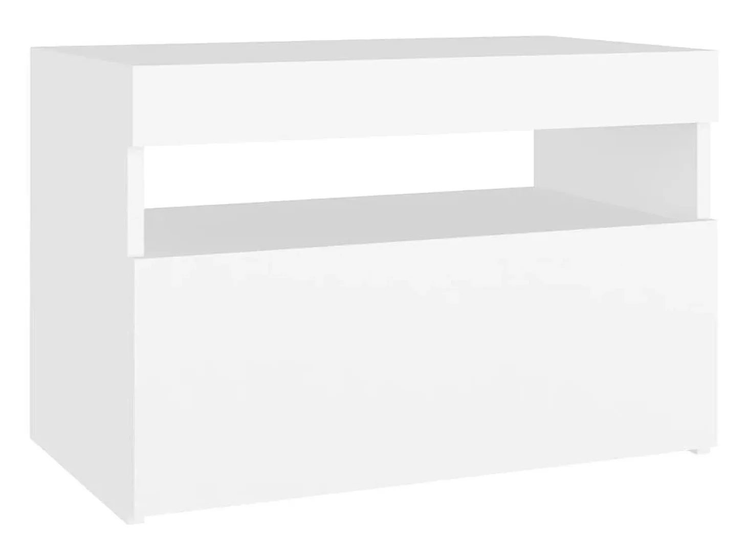 Mueble de TV con luces LED blanco 60x35x40 cm