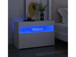 Mueble de TV con luces LED blanco 60x35x40 cm