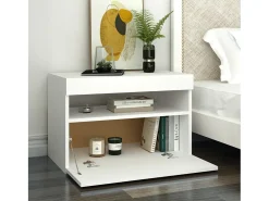 Mueble de TV con luces LED blanco 60x35x40 cm