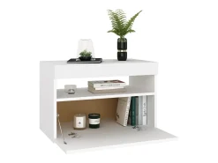 Mueble de TV con luces LED blanco 60x35x40 cm
