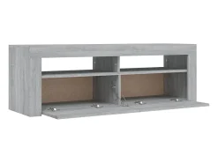 Mueble de TV con luces LED gris Sonoma 120x35x40 cm