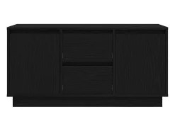 Mueble de TV con luces LED roble negro 100x41x50 cm