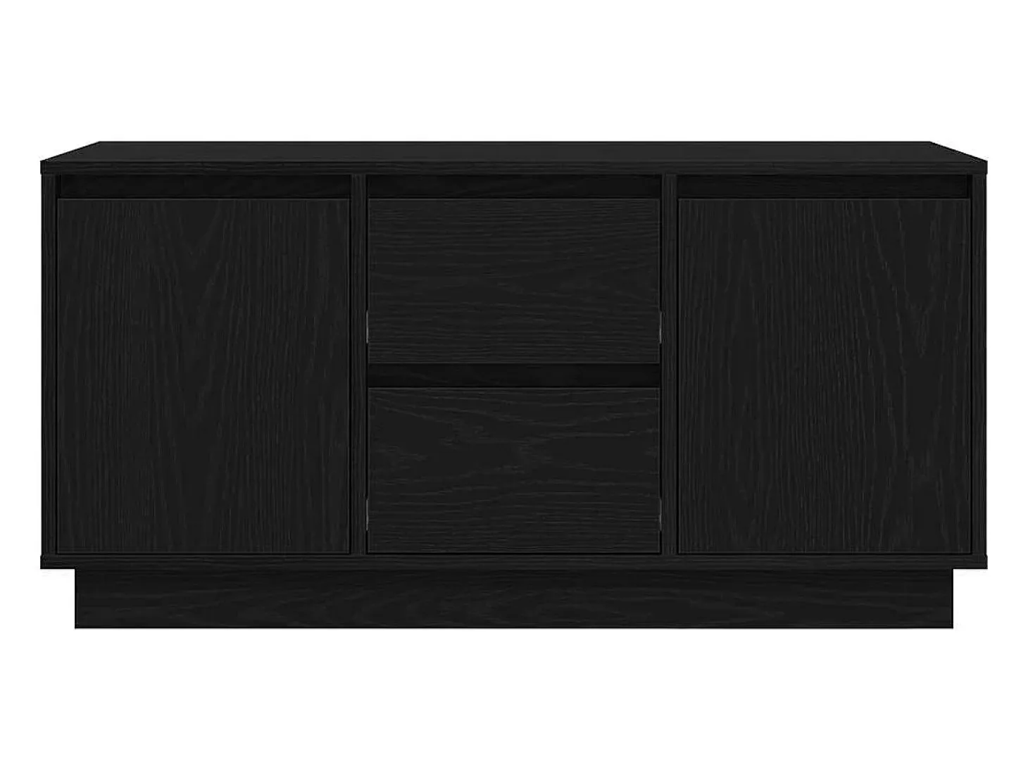 Mueble de TV con luces LED roble negro 100x41x50 cm
