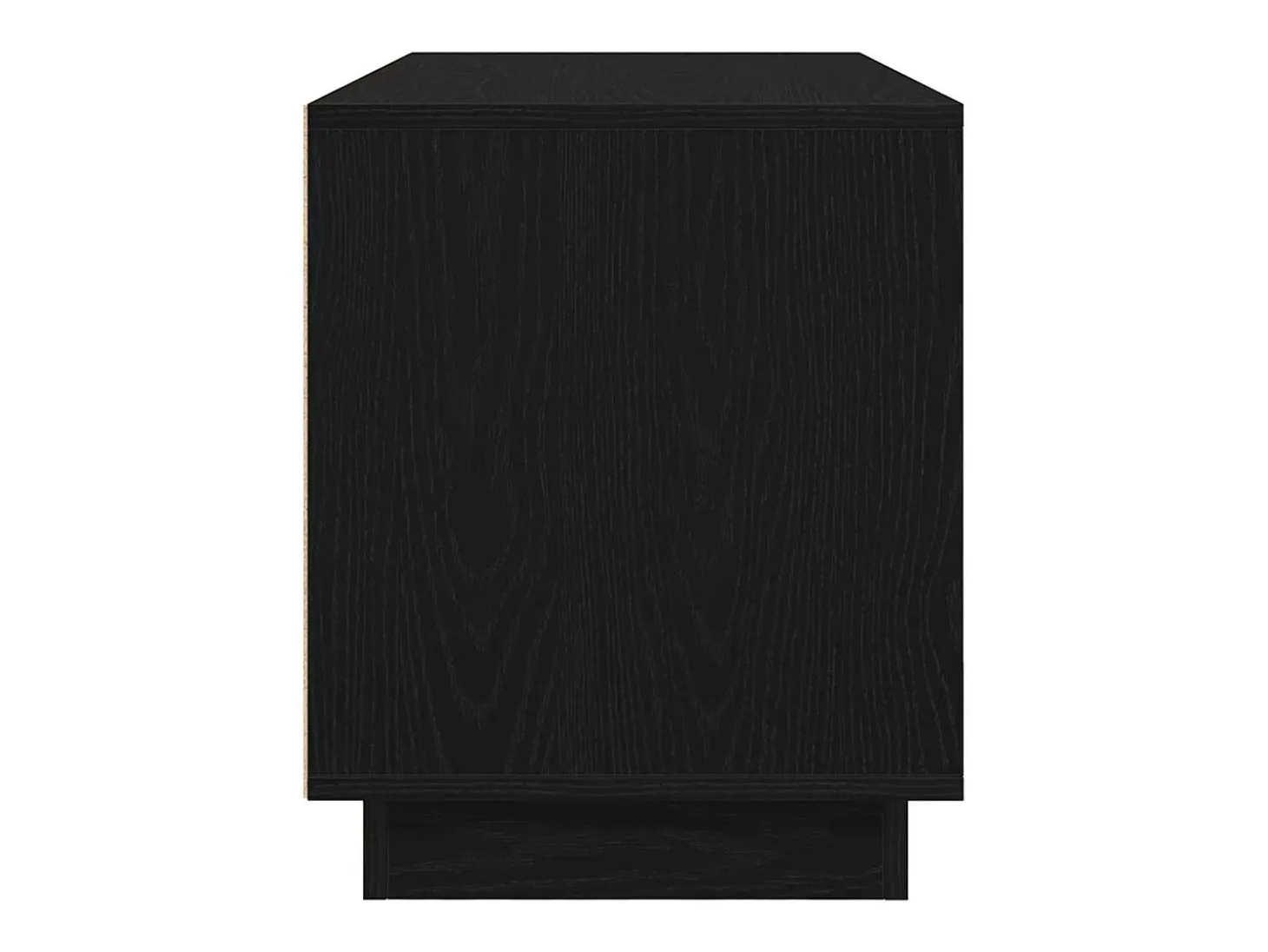 Mueble de TV con luces LED roble negro 100x41x50 cm