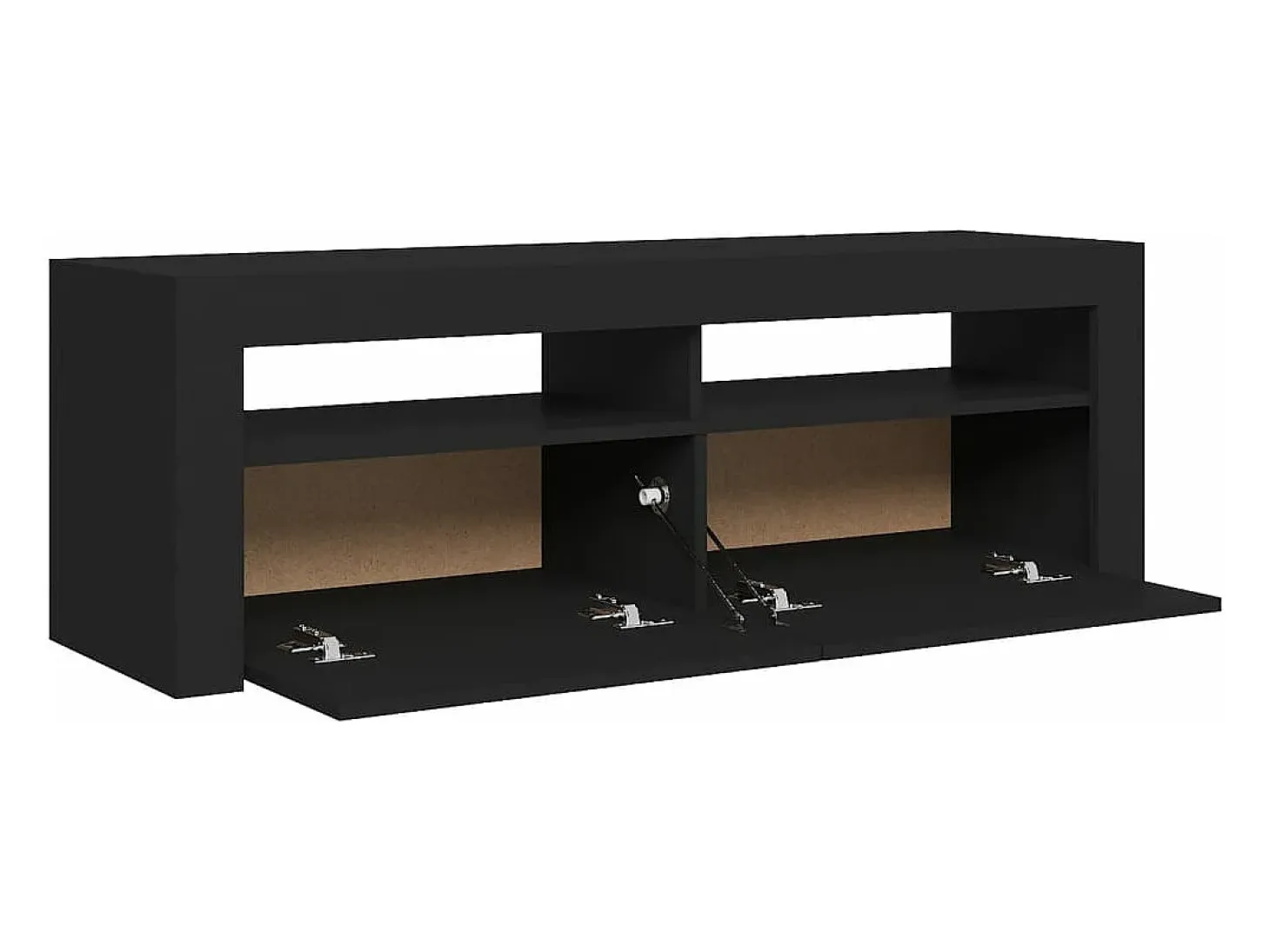 Mueble de TV con luces LED negro 120x35x40 cm